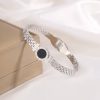 Жіночий браслет love чорна кераміка (срібло) 6 мм до 20 см Black Ceramic Circle GONCHAR & CO. ювелірний сплав