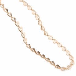Жіночий ланцюжок серця (золото 585п) 6 мм 45–60 см Heart Flow GONCHAR & CO. ювелірний сплав
