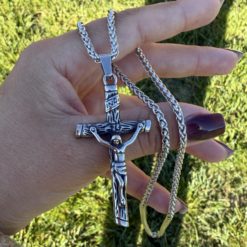 Альтернативний вигляд Ланцюжок колосок з хрестиком Розп’яття (срібло) 3.5 мм 60 см GONCHAR & CO. ювелірний сплав